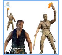 En stock KO NECA 30ème Anniversaire Predator Arnold Governor Dutch Schwarzenegger Smoking Mud Figurine d'action 17,5 cm Collection Cadeau A