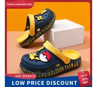 En stock - Nouvelles sandales d'été légères Pika pour enfants, chaussons garçons, semelle souple antidérapante, pour tout-petits, bébés, plage et maison D