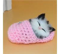 En stock Simulation Cat vocaliser Meow Meow Chaussons chaton en peluche Jouets Doll Pealer34 G
