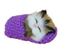 En stock Simulation Cat vocaliser Meow Meow Chaussons chaton en peluche Jouets Doll Pealer35 G