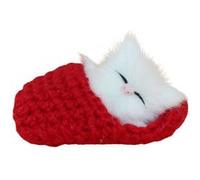 En stock Simulation Cat vocaliser Meow Meow Chaussons chaton en peluche Jouets Doll Pealer37 G