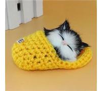 En stock Simulation Cat vocaliser Meow Meow Chaussons chaton en peluche Jouets Doll Pealer38 G
