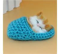 En stock Simulation Cat vocaliser Meow Meow Chaussons chaton en peluche Jouets Doll Pealer39 G