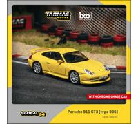 En stock TW 1:64 Porsche 911 GT3 Type 996 Jaune Modèle de voiture miniature de collection Jouets Tarmac Works 911 996 GT3