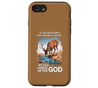 en Tant Que Pantalon de cerf pour Les ruisseaux d'eau, Mon âme Aspire à Dieu Coque pour iPhone SE (2020) / 7/8