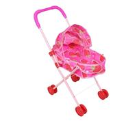 en tissu métallique 24 x 44 x 55 cm pliable avec Awning - Pretend Play Carriage pour filles, jouet de jeu de rôle pour la préschool