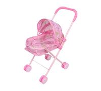 en tissu métallique 24 x 44 x 55 cm pliable avec Awning - Pretend Play Carriage pour filles, jouet de jeu de rôle pour la préschool