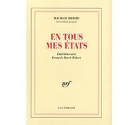 Maurice Rheims – En tous mes états – Entretiens avec François Duret-Robert – Broché – Gallimard