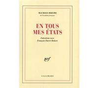 Maurice Rheims – En tous mes états – Entretiens avec François Duret-Robert – Broché – Gallimard