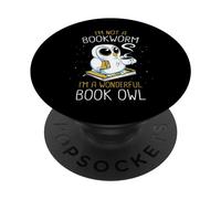 en Train de Lire, Je ne suis Pas Un ver de bibliothèque, Je suis Un Merveilleux Hibou PopSockets PopGrip Adhésif