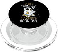 en Train de Lire, Je ne suis Pas Un ver de bibliothèque, Je suis Un Merveilleux Hibou PopSockets PopGrip pour MagSafe
