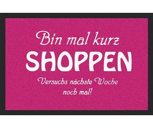 En und Rutschfester Gummi-Unterseite. - Bin Mal Kurz Shoppen Fußmatte Pink,aus Polypropyl [Import]