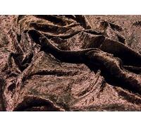 En Velours écrasé en velours en tissu-Marron, marron, 1/8Mtr - 50cmx37cm