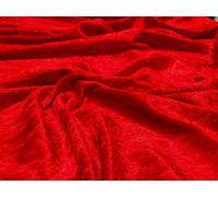En Velours écrasé en velours en tissu-Rouge, rouge, 10Mtr - 1000cmx150cm