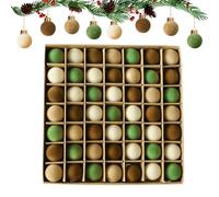 En velours pour sapin de Noël 49 pièces suspendues et compactes | Boules en peluche pour décoration de Noël pour famille, amis, collègues, célébrations, mariages, lieux, couronnes