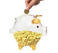 en Verre, Cochon Transparent | Banque d'argent,Mini Transparente incassable, nouveauté, cultive Les Concepts de Gestion financière des