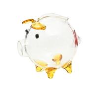 en Verre, Cochon Transparent,Banque d'argent - Nouveauté incassable, Adorable Petite Banque de pièces créative pour Anniversaire, fête des, Festival et Anniversaire