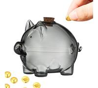 en Verre - Petite en Forme de Haricot doré, Pot décoratif en Forme de Porc avec Design Transparent, récipient Amusant à Collectionner, Accessoire de Bureau élégant pour Coiffeuse