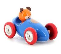 Vilac - en Voiture Marcel l'ours - Jouet en Bois Laqué - Jeu d'Eveil et de Décoration - 6 Personnages à Collectionner - pour Enfants à Partir de 1 an