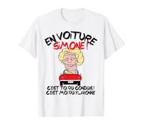 en Voiture Simone... C'est Moi Qui Klaxonne | Blanc et Clair T-Shirt Graphique avec Valeur, Homme, Blanc, S