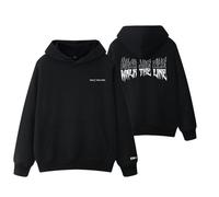 En WALK THE LINE Sweat À Capuche 2024 Wourld TOUR JUNGWON HEESEUNG JAY JAKE SUNGHOON SUNOO NI-KI Sweat For Les Fans(Black-thin,L)