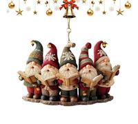 EN42572 Decorative Christmas Gnomes - Christmas Ornaments | 2D Cute Holiday Decorations for Home, Hanging Ornaments Accessories with Festive Designs, Novelty Decorations, Gnomes Ornament for Holiday