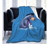 EN7JIOY Eeyore Couverture polaire super douce, légère et confortable en flanelle pour canapé-lit
