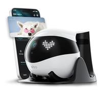 Enabot EBO Air 2 FamilyBot, Caméra pour animaux de compagnie avec application, Caméras mobiles pour animaux de 2K avec expressions faciales personnalisables, Caméra sans fil pour chats avec vision
