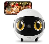 Enabot EBO Air 2S FamilyBot - Robot Caméra Animaux 2,5K, Batterie 9-10H, Suivi IA, Patrouille, Vidéo Bidirectionnelle, Recharge Auto, Stockage Local - Chats, Chiens et Famille