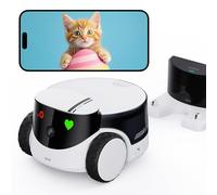 Enabot EBO ROLA PetPal 2.5K Caméra pour Animaux Domestiques, Caméra sans Fil pour Chiens et Chats avec App EBO ROLA-PET, Auto-Recharge, Audio Bidirectionnel