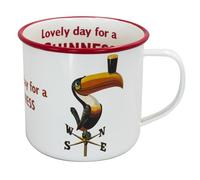 Enamel Toucan On Weathervane Design Mug with Lovely Day for a Guinness
