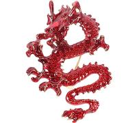 Enamel Vintage Dragon Brooch Pin Women Men Animal Pins Clip Lapel for Scarves Sweater Jackets Dress Clothing 6.5x4.1cm