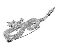 Enamel Vintage Dragon Brooch Pin Women Men Animal Pins Clip Lapel for Scarves Sweater Jackets Dress Clothing 5x2.1x1CM