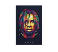 Enartly Affiches et impressions Chief Keef Poster Canvas Wall Art Pictures for Bedroom Wall Art Gifts Decor 40 * 60cm Senza Cornice