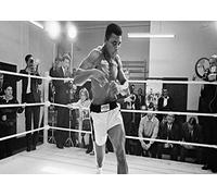 Enartly Affiches et impressions Il mio piccolo MOHAMMED ALI ALLENAMENTO BOXE Stampa dipinti per la decorazione della camera da letto del soggiorno 30 * 50cm Senza Cornice