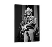 Enartly Affiches et impressions Merle Haggard Retro Tribute to Country Music Poster Decorazione Soggiorno Camera da letto Pittura 30 * 50cm Senza Cornice