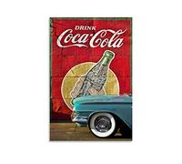 Enartly Affiches et impressions Pubblicità di Coca Cola in inglese Canvas Wall Art Soggiorno Poster Camera da letto Decor Painting 50 * 70cm Senza Cornice