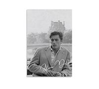 Enartly Impression sur toile Affiche Alain Delon Poster Canvas Wall Art Room Pictures for Bedroom Gifts Decor 40 * 60cm Senza Cornice