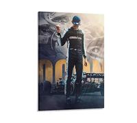 Enartly Impression sur toile Affiche Esteban Ocon F1 Racer Poster Wall Art per Office Live Room Camera Decorazione della camera da letto 30 * 50cm Senza Cornice