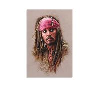 Enartly Impression sur toile Affiche Johnny Depp Canvas Wall Art Soggiorno Poster Camera da letto Decor Painting 50 * 70cm Senza Cornice