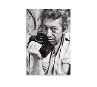 Enartly Impression sur toile Affiche Serge Gainsbourg Poster Canvas Wall Art Room Pictures for Bedroom Gifts Decor 40 * 60cm Senza Cornice