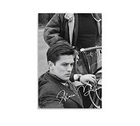 Enartly Peintures Sur Toile Alain Delon Poster Canvas Wall Art Pictures for Bedroom Wall Art Gifts Decor 60 * 90cm Senza Cornice