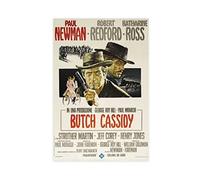 Enartly Peintures Sur Toile Film Butch Cassidy e il Sundance Kid Classic Cover Poster Canvas Wall Art Room Pictures for Bedroom Gifts Decor 40 * 60cm Senza Cornice