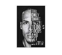 Enartly Peintures Sur Toile Virgil Van Dijk Canvas Wall Art Soggiorno Poster Camera da letto Decor Painting 60 * 80cm Senza Cornice