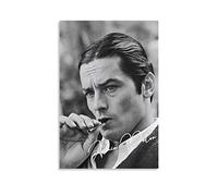 Enartly Toile Oeuvre Peinture Alain Delon Canvas Wall Art Soggiorno Poster Camera da letto Decor Painting 30 * 50cm Senza Cornice