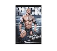 Enartly Toile Oeuvre Peinture Dwayne Johnson Modern Poster Canvas Wall Art Room Pictures for Bedroom Gifts Decor 50 * 70cm Senza Cornice