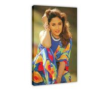 Enartly Toile Oeuvre Peinture Schauspieler Madhuri Dixit Stampa Quadri per Soggiorno Camera da letto Decorazione 60 * 90cm Senza Cornice