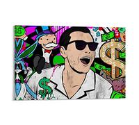 Enartly Toile Oeuvre Peinture Wolf Wall Street Monopolyn Poster decorativi del soggiorno 50 * 70cm Senza Cornice