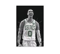 Enartly Toile Peinture Jayson Tatum giocatore di basket Tela decorativa Wall Art Soggiorno Poster Camera da letto 30 * 50cm Senza Cornice