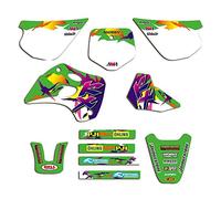 ENARUI Kit Deco Autocollant Stickers Compatible avec Kawasaki 80 KX KX80 1994 1995 1996 1997 et Numéro Gratuit Personnalisé